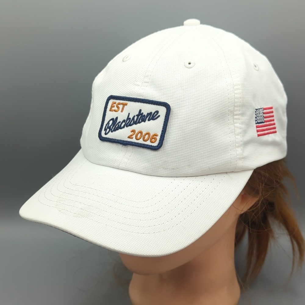 Blackstone Golf Club EST 2006 US Flag Hat Cap Imperial White OSFA Strapback